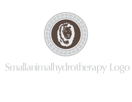 lion head on a coin or crest logo
