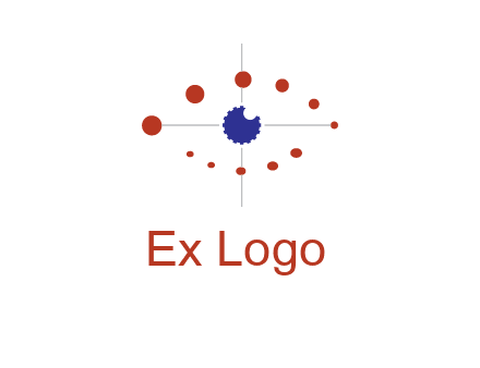 circles forming eye or orbital motion logo