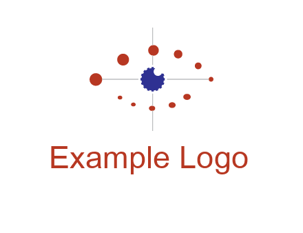 circles forming eye or orbital motion logo