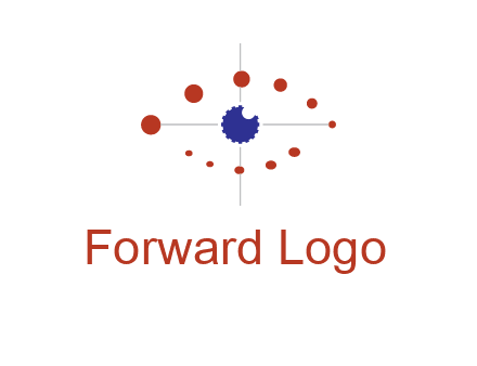 circles forming eye or orbital motion logo