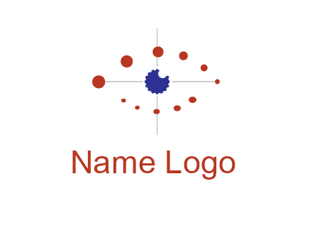 circles forming eye or orbital motion logo
