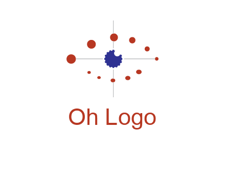 circles forming eye or orbital motion logo