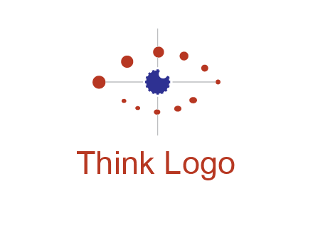 circles forming eye or orbital motion logo