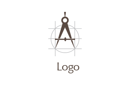 architectural design logo with a divider on blueprint graph