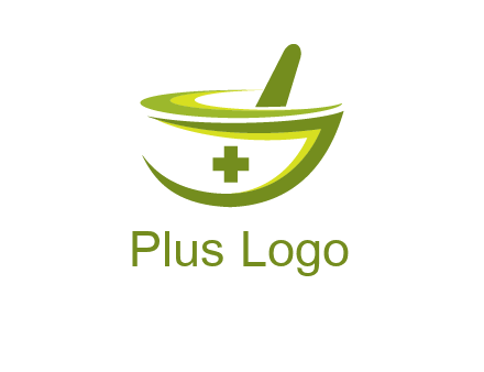 mortar and pestle logo with medical cross