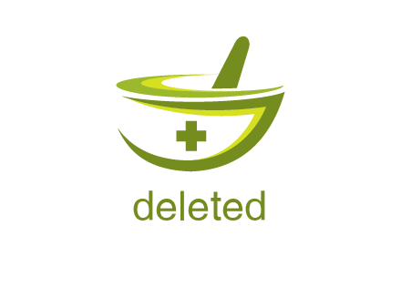 mortar and pestle logo with medical cross