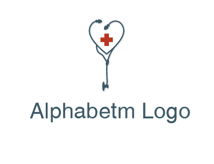 stethoscope with medical cross logo
