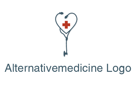 stethoscope with medical cross logo