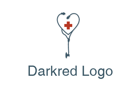 stethoscope with medical cross logo