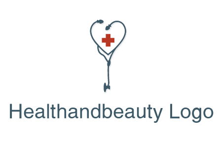 stethoscope with medical cross logo