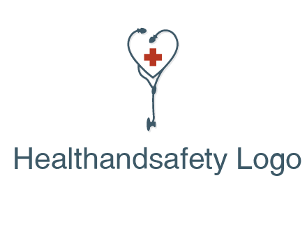stethoscope with medical cross logo