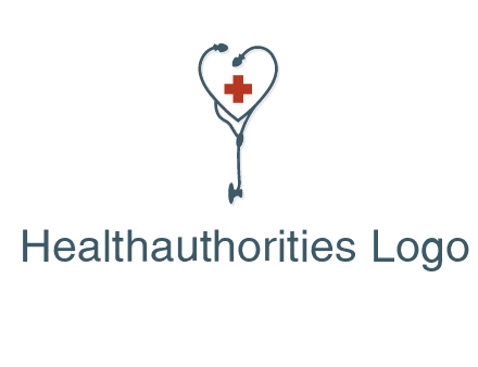 stethoscope with medical cross logo