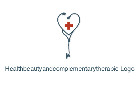 stethoscope with medical cross logo