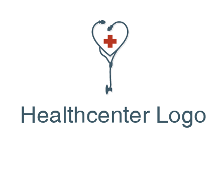 stethoscope with medical cross logo