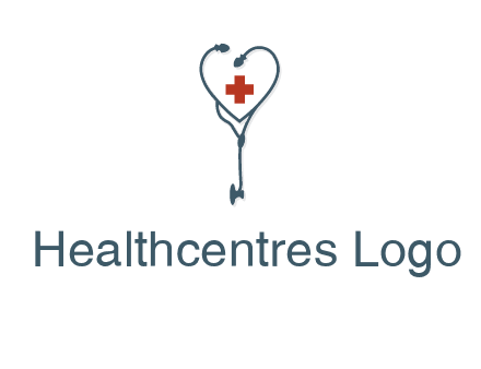 stethoscope with medical cross logo