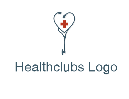 stethoscope with medical cross logo