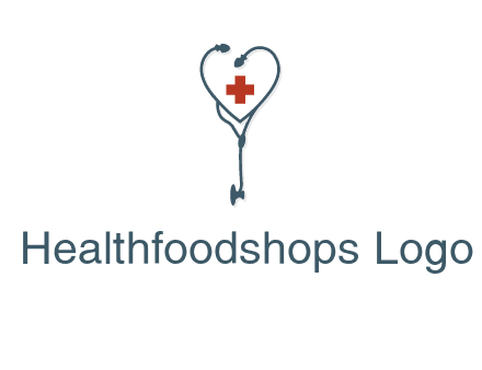 stethoscope with medical cross logo