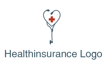 stethoscope with medical cross logo