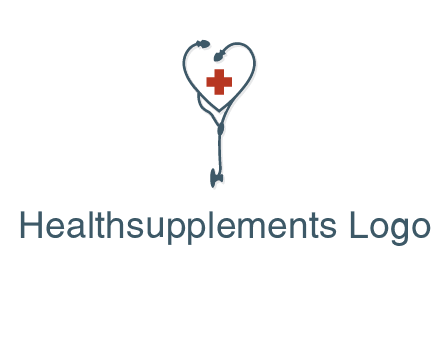 stethoscope with medical cross logo