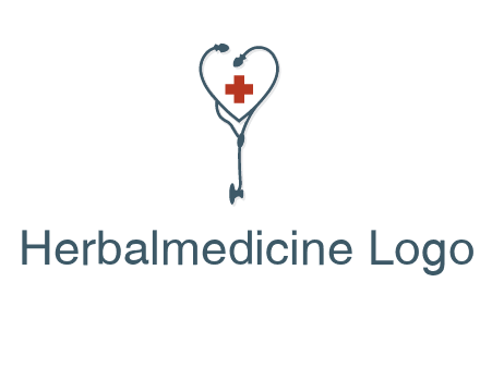 stethoscope with medical cross logo