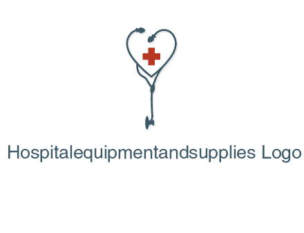 stethoscope with medical cross logo