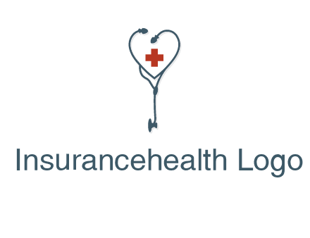 stethoscope with medical cross logo