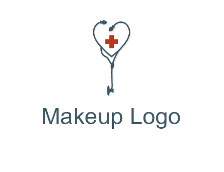 stethoscope with medical cross logo