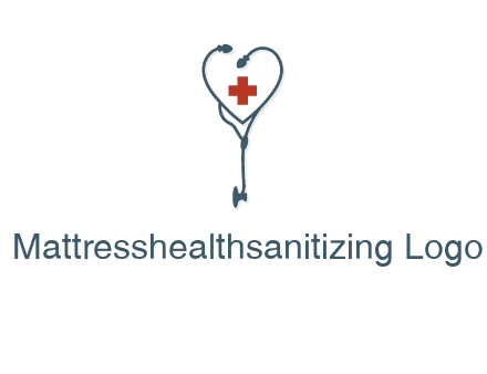 stethoscope with medical cross logo