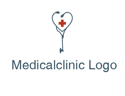 stethoscope with medical cross logo