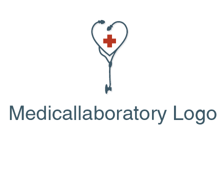 stethoscope with medical cross logo