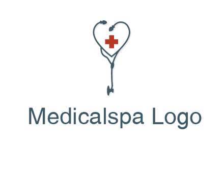 stethoscope with medical cross logo