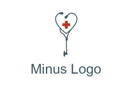 stethoscope with medical cross logo