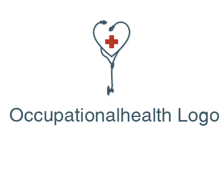 stethoscope with medical cross logo