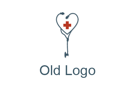 stethoscope with medical cross logo