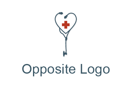 stethoscope with medical cross logo