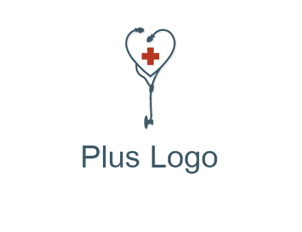 stethoscope with medical cross logo