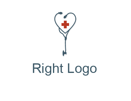 stethoscope with medical cross logo