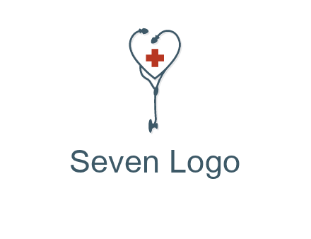 stethoscope with medical cross logo