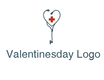 stethoscope with medical cross logo