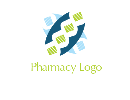 dna logo for medicine and pharmacy