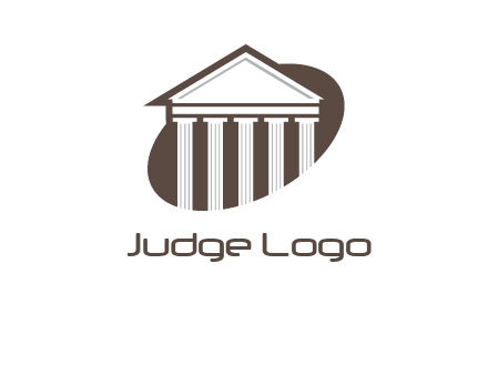 court icon or Greek temple logo