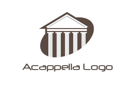 court icon or Greek temple logo