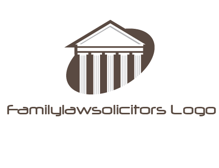 court icon or Greek temple logo