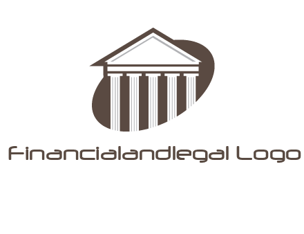 court icon or Greek temple logo