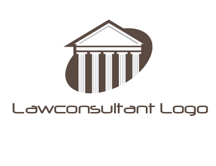 court icon or Greek temple logo