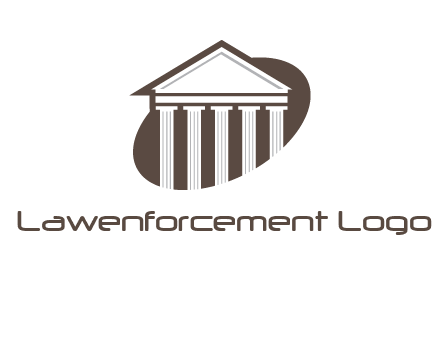 court icon or Greek temple logo