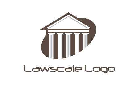court icon or Greek temple logo