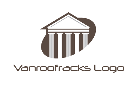 court icon or Greek temple logo