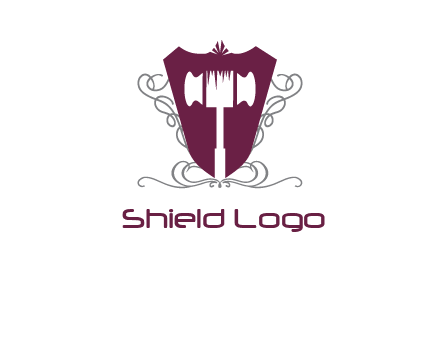 hammer in shield logo