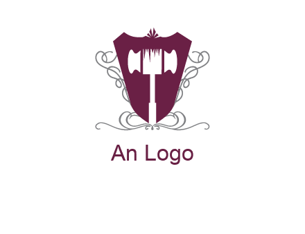 hammer in shield logo